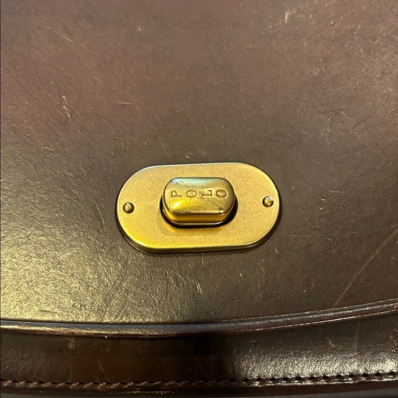 Vintage Polo by Ralph Lauren Brown Crossbody Bag with Green and Red Strap - Picture 2 of 16